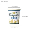 2025 Nuevo Juego de Vajilla para Fiesta de Temporada de Graduación Azul Par de Adultos Plato de Papel Vaso de Papel Banderín Fiesta Pe Mantel de Fiesta