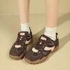 Moda de Verano 2025 Zapatos de Entrenamiento Retro Alemanes para Mujer Zapatos de Senderismo de Suela Gruesa con Bloques de Color para Mujer Zapatos Deportivos Casuales para Papá