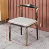 Silla de Cuerno de Hierro Artístico Minimalista Nórdico, Silla de Comedor Grande para Uso Doméstico, Silla de Restaurante con Respaldo, Adecuada para Restaurantes, Cafeterías y Restaurantes de Hot Pot