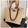 Moda simples commuter shoulder bag mulheres casual de grande capacidade tote bag 2024 novo linho bolsa de ombro portátil