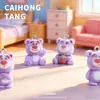 Pelúcia Urso Morango Veludo Roxo Acessório DIY Pingente Desenho Animado Fofo Decoração Versátil para Pendurar Chaveiro