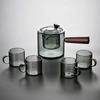 Fogão Elétrico Cerâmico Espesso Resistente a Altas Temperaturas Aquecimento Bule com Alça Lateral Vidro Borossilicato Alto Simples Bule para Preparar Chá Doméstico