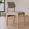 Cadeira de jantar em madeira maciça com encosto de almofada macia, adequada para salas de jantar domésticas, confortável para sentar por longos períodos, cadeira de lazer, cadeira de escritório, cadeira simples para estudo