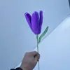 Buquê de lírios de crochê de lã feito à mão, decoração para casa, presentes para idosos, amigos e professores