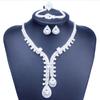 Joyería transfronteriza de alta gama, exquisito juego de collar, collar de perlas con diamantes desnudos, juego de cuatro piezas, joyería de pedido original de comercio exterior