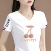 Ropa de mujer de marca con superávit de comercio exterior transfronterizo, camisetas de manga corta de nicho, hombros normales, tops ajustados