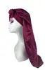 Touca de Noite com Laço Cruzado Seda de Imitação Alta Elasticidade Cauda Longa Touca de Noite Salão de Beleza Cuidados com o Cabelo Touca de Noite de Aba Larga