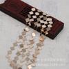 Yiwu Gold Ray - Nuevo collar y pendientes hechos a mano con cadena práctica de lentejuelas y borlas, accesorios B1379