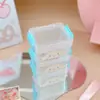 Caja de Almacenamiento de Cinta para Manualidades de Tres Capas Caja de Joyería Estilo Ins Portátil Estudiante Femenina Transparente Mini Caja de Almacenamiento de Escritorio