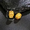 Prata 925 de Corpo Inteiro com Técnica Antiga de Banho de Ouro, Pequeno Acessório com Furo Reto, Acessório de Joia Estilo Fresco Original DIY
