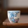 Taza Maestra Taza de Té Hecha a Mano filigrana plata peonía Taza Maestra juego de té kung fu de cerámica exquisita taza de té individual taza de té