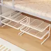 Zapatero de capas bajo la cama para uso doméstico, estantes de capas apilables, almacenamiento simple de zapatos bajo la mesa del dormitorio, zapatero multicapa para la entrada