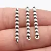 35x3.8x3.8mm 1.6g Prata Antiga Europeu e Americano Mais Vendido Acessórios DIY Contas Redondas Conector de Barra Longa