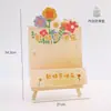 Caixa floral DIY estilo cavalete para o Dia dos Professores, caixa vazia feita de papelão branco grosso, porta-retrato, caixa para arranjo de flores, atacado de materiais florais