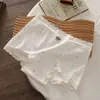 Calzoncillos tipo bóxer de encaje de algodón puro para mujer de cintura media 10A Antibacterianos 100% algodón Entrepierna extendida Agradables para la piel Suaves Transpirables Ropa interior de niña