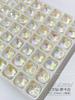 Uña gorda cuadrada puntiaguda joyería de diamante corte múltiple moca gorda cuadrada pedrería vidrio diamante uña decoración diy mayoreo