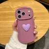 Capa 3D em Formato de Coração Japonesa e Coreana Adequada para iPhone 17 Pro Max, Novo Modelo Apple 16, Capa com Borda Ondulada 14/15