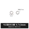 Anillos Abiertos de Plata Tang S925, Aros de Plata en Varios Tamaños, Anillos de Joyería de Plata, Accesorios DIY, Anillos Abiertos para Pulseras de Cristal