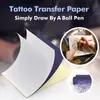 Papel Especial para Impresión de Tatuajes A4 Papel de Transferencia para Tatuajes Cuádruple Manos Libres Patrón de Tatuaje Consumibles para Tatuajes Transfronterizo