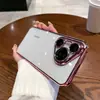 Adecuado para Huawei Mate80 Funda de Teléfono Móvil Transparente de TPU Electrochapado Mate70 Ultra-Fina Cubierta Completa Anti-Caída P60 Funda Suave