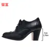 2026 Nuevo Modelo Zapatos de Moda para Mujer Talla Grande para Amazon, Punta Redonda con Cordones, Estilo Europeo y Americano, Talla 40-43 Tacones Altos para Mujer