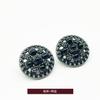 Suéter de metal oco preto suéter camisa placket de casaco botão decorativo atacado grande quantidade e excelente preço