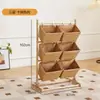 Estantería de Almacenamiento de Madera Maciza Gabinete de Almacenamiento para Snacks Estantería para Almacenamiento de Artículos Varios para Dormitorio Sala de Estar Estantería de Exhibición de Piso de Múltiples Capas
