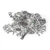14 Peças Pingente de Pulseira Floco de Neve de Natal Prata Tibetana Acessórios de Joias DIY Pingente de Pulseira com Contas Floco de Neve Hexagonal