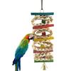 Suministros para loros juguetes para aves mascotas juguetes para morder cuentas de color cáscara de maíz cuerda trenzada juguetes para escalar venta al por mayor