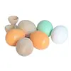 Huevos Artificiales de Madera Maciza y Huevos de Pato al por Mayor Juguetes para Casa de Juegos Infantil Huevos de Pascua Pintados a Mano Graffiti DIY