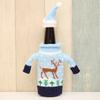 Nueva decoración navideña para botellas de cerveza, suéter pequeño de punto de alta calidad, gorro, juego de 4 botellas de vino tinto navideño.