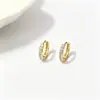 Fabricante Coreano de Pendientes Dongdaemun Suministro al por Mayor Pendientes de Diamante de una Sola Fila Pendientes Versátiles de Zirconia con Diamante para Mujer