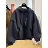 Chaqueta de béisbol única y elegante con diseño Maillard, abrigo casual con capucha para el trabajo para mujer, chaqueta tipo gabardina para primavera y otoño, moderna