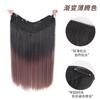 Extensiones de Cabello de Peluca para Mujer, Reflejos Teñidos Estilo París, Cabello Largo Lacio Degradado, Textura Ondulada al Agua, Aumento de Volumen del Cabello, Extensiones de Cabello Rizado