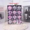 Decorações de Natal Temu 12 Peças/6cm Caixa Especialmente Moldada Conjunto Pintado Bola Árvore de Natal DIY Atmosfera Decorativa