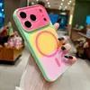 Funda de Bloques de Color Estilo Europeo y Americano Que se Transforma Instantáneamente en 18, Adecuada para Funda de Teléfono Apple 17 Pro Max, iPhone 18 Pro Cobertura Total, Atracción Magnética 16/15