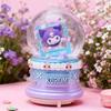 Caja de Música Bola de Cristal Congelada de Unicornio Nieve Moca Niña Adornos de Escritorio para el Hogar Regalo