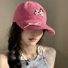 Gorra de Béisbol con Lazo para Perro para Mujer, Estilo Coreano Versátil para Cabeza Grande, Visera Ancha que Hace que la Cara Parezca Más Pequeña