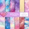 12 Folhas/Pacote de Papel Material Estrela Nova Brilhante Transfronteiriço Alto Valor Sonhador Doce Fundo para Diário Criativo DIY