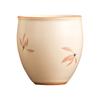 Taza para Huevo de Dragón Orquídea con Esmalte Beige de Fábrica Taza de Té Kung Fu Personal Juego de Té de Cerámica de Alta Gama Taza Maestra Taza de Té