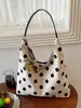 Bolso de hombro cruzado casual de gran capacidad con lunares para mujer 2026 nuevo, ligero, versátil, para ir al trabajo, bajo el brazo, tipo tote