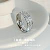 Anillo Gympani 925 para Mujer Diseño Nicho Anillo para Pareja Anillo Lleno de Diamantes Anillo para Mujer Estilo Frío de Moda ins Anillo para Comer
