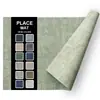 Fabricante Personalizado Textura Imitación Lino Cuero de PVC Salvamantel Estilo Western Hotel Hogar Mantel de Mesa Impermeable y Resistente al Aceite Estilo Europeo Base para Tazón
