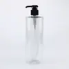 Botella de plástico PET de hombro plano de 500 ml para Loción champú acondicionador gel de ducha loción esencia sub-botella