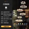 Candelabro de sala de estar de lujo italiano estilo guirnalda, nuevo modelo 2026 lámpara de cristal, vestíbulo de villa, luz para escalera de techo abierto, candelabro de comedor