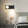 Luminária de Parede Moderna Simples Escandinava Hotel Multifuncional Quarto Cabeceira Rotativa Lâmpada LED com Interruptor Dropshipping Transfronteiriço