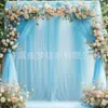 Cortina de Gaze Suíça Mais Vendida na Amazon Transfronteiriça Decoração de Festa de Casamento ao Ar Livre Layout do Local Decoração de Arco de Casamento