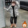 Chaqueta de Algodón con Capucha de Plumas de Goku para Niños Invierno Nuevo Estilo Acolchada Engrosada Resistente al Frío Cálida Cortavientos Transpirable Abrigo de Algodón