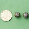 Plata de Ley S925 Cuentas Espaciadoras Estilo Xizang Cuentas para Cintura para Joyería con Cuentas Patrón Estrella Luna Semilla de Pasión Cuentas Superiores Cuentas Sueltas Accesorios