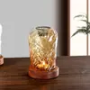 Quemador de incienso de áloe madera estilo chino, adorno de aromaterapia de vidrio, lámpara de vela con pantalla, fragmentos de madera natural, lámpara de aromaterapia para el hogar y ceremonia del té